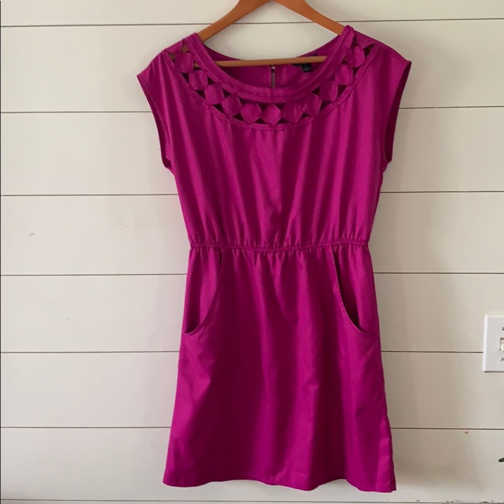 Banana Republic Factory Fushia Colored Sleeveless Mini Dress Size 0P